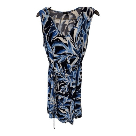 Sami & Jo Blue and Black Patterned Dress. Size PL. - Picture 2 of 4